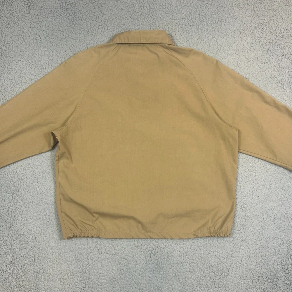 Vintage 70s JC Penney Bi Swing Jacket Penn Prest Beige  Full Zip‎ Mens Medium
